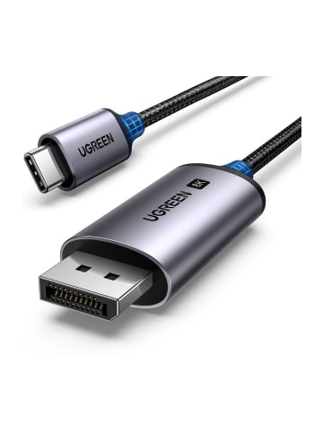 Ugreen USB-C - Kabel - CM556-Kabel mit USB-C- und DisplayPort 8K-Anschlüssen in Grau