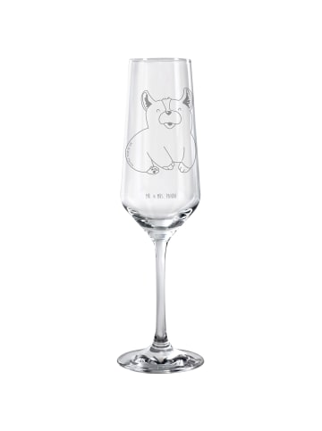 Mr. & Mrs. Panda Glas Corgie ohne Spruch in Transparent