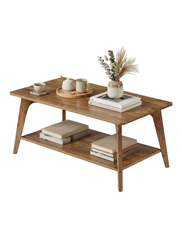 VASAGLE Couchtisch Maezo in Warmbraun - (B)100 x (H)45 x (T)55 cm