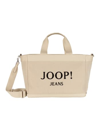 Joop Jeans Handtasche 'Calduccio Tela Yvette in Reines Weiß 36,00 x 27,50 x 16,00 cm'