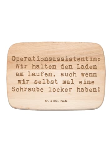 Mr. & Mrs. Panda Holzbrettchen Spruch Operationsassistentin Held... in Transparent