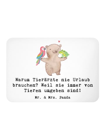 Mr. & Mrs. Panda Magnet Tierarzt Freude mit Spruch in Weiß