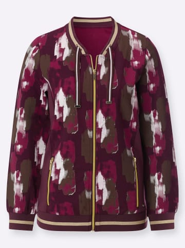 creation L Jacke in burgund-ecru-bedruckt