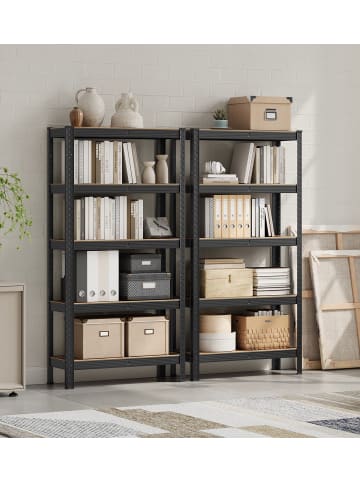 SONGMICS 2er-Set: Standregal in Braun-Schwarz - (B)150 x (H)30 x (T)75 cm