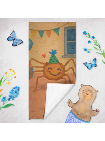 Mr. & Mrs. Panda Handtuch Spinne Agathe Party Design ohne Spruch in Gelb Pastell