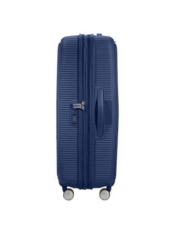American Tourister Soundbox - 4-Rollen-Trolley 77 cm erw. (gelb) in midnight navy