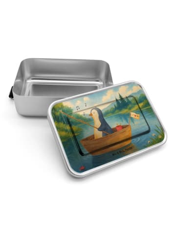 Mr. & Mrs. Panda Lunchbox Pinguin Angelboot Design ohne Spruch in Weiß