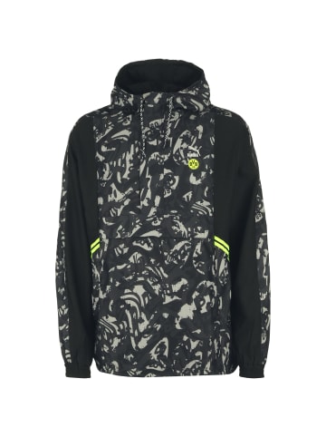 Puma Windbreaker Borussia Dortmund BVB TFS Half-Zip Woven in schwarz / grau