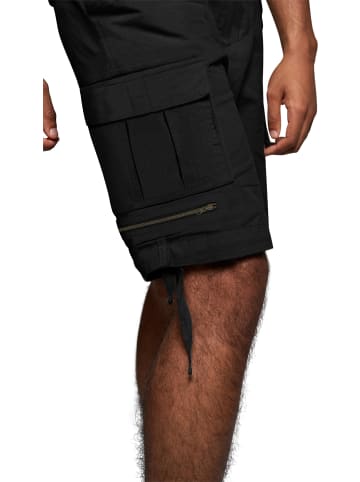 Normani Outdoor Sports Sommer-Shorts „Atacama“ mit Gürtel „Wadi“ in Schwarz