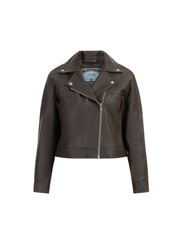 DreiMaster Vintage Damen Lederjacke in Taupe