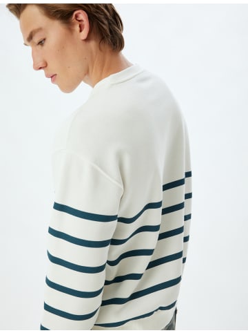 KOTON Sweatshirt in Marineblau Gestreift