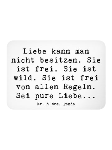 Mr. & Mrs. Panda Pinnwand Magnet Spruch Liebe und Freiheit mit S... in Weiß