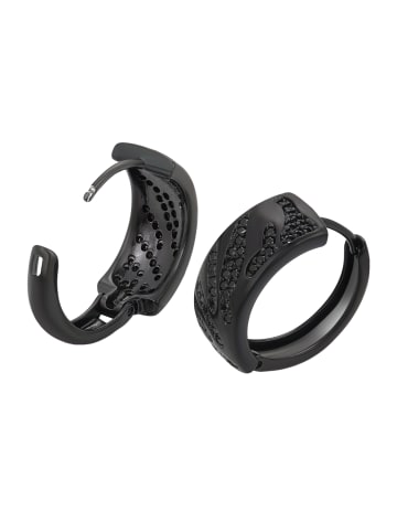 faina Women Huggie Earrings in Black