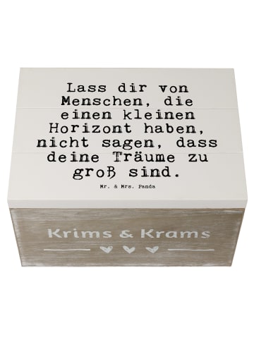 Mr. & Mrs. Panda Holzkiste Lass dir von Menschen,... mit Spruch in Weiß