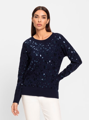 Heine Langarm-Pullover in marine-metallicfarben
