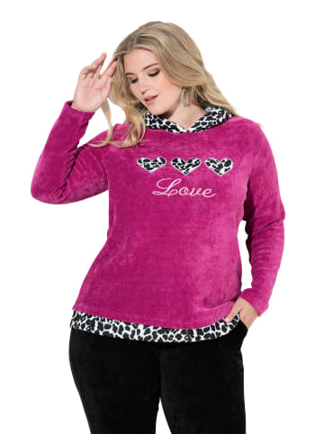 MIAMODA Sweatshirt in dunkles malve