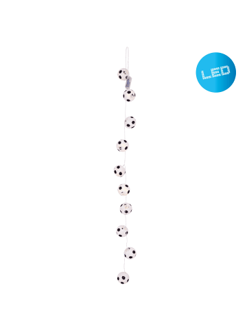 näve LED Lichterkette "FUßBALL" in weiß - (L)160 cm x (B)7.5 cm x (H)7.5 cm