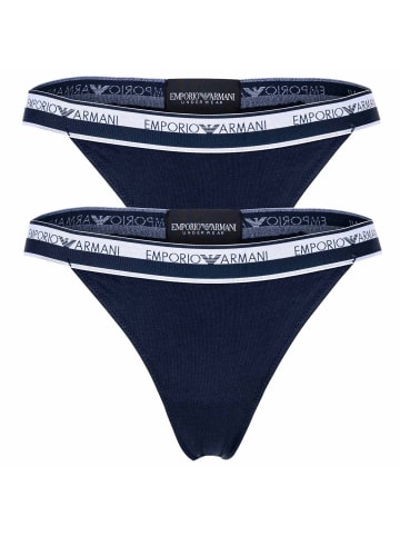 Emporio Armani String 2er Pack in Marine