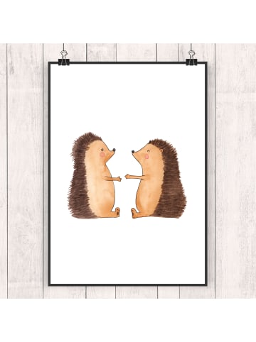 Mr. & Mrs. Panda Poster Igel Liebe ohne Spruch in Weiß