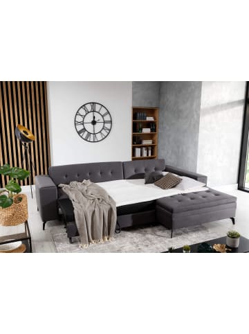MF Design Sokka Recamiere Rechts in Anthrazit -  (L) 292 x (B) 292 x (H) 84 cm