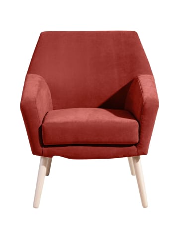 others SESSEL Kachka Bezug Veloursstoff Buche natur / terracotta