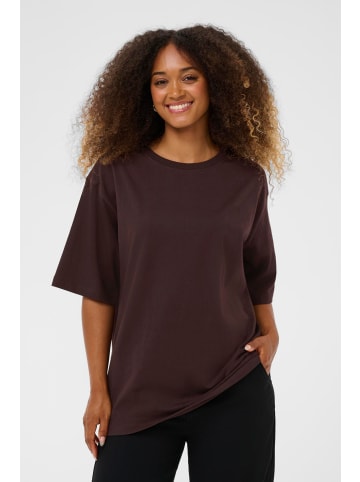 Cream T-shirt CROkina Baggy fit in Chocolate Plum