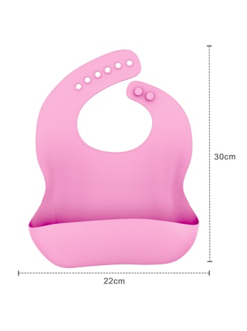 Intirilife Baby Lätzchen aus Silikon in ROSA