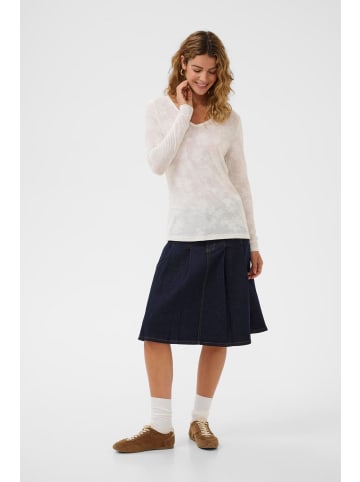 Cream Langarm-Shirt CROlive Feminine in Snow White