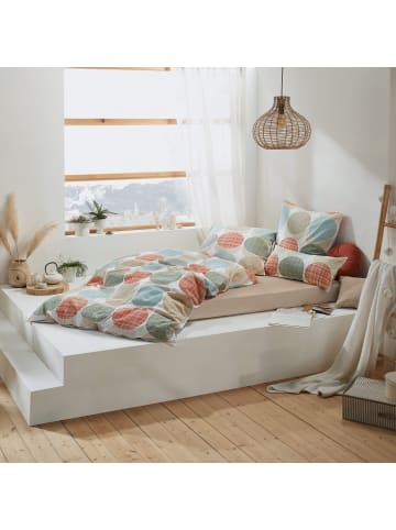 REDBEST Seersucker Bettwäsche in blau-rot