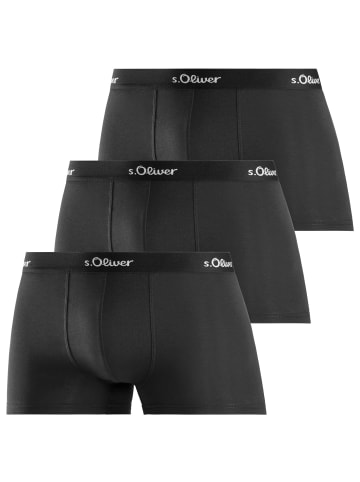 S. Oliver Boxershorts 3er Pack in Schwarz