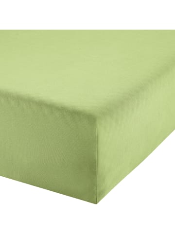 REDBEST Single-Jersey Boxspring-Spannbettlaken Denver in lindgrün