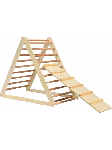 COSTWAY 2-in-1 Kletterdreieck in Hellbraun