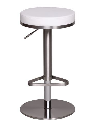 FineBuy Barstuhl in Weiß / Kunstleder / 38x38x38