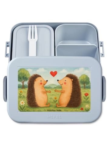 Mr. & Mrs. Panda MEPAL Bentobox Igel Liebe Design ohne Spruch in Blau Pastell