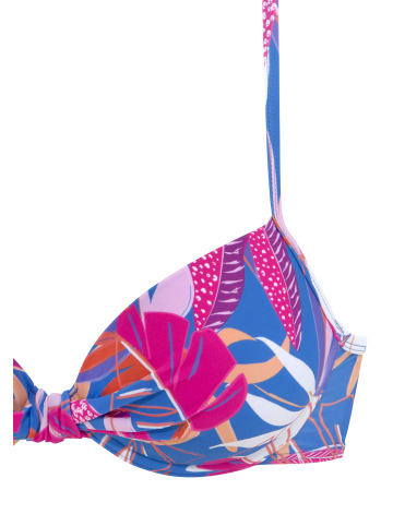 Buffalo Bügel-Bikini-Top in blau-pink bedruckt