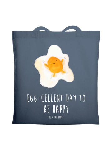 Mr. & Mrs. Panda Shopper Spiegelei Ei mit Spruch in Indigo Blue