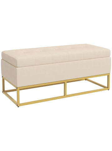 HOMCOM Sitzbank-110L x 44B x 49H cm-Beige