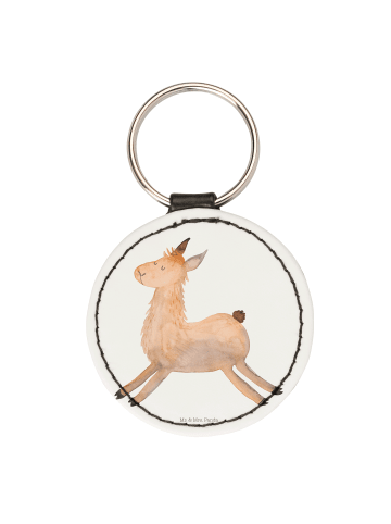 Mr. & Mrs. Panda Anhänger Lama Springen ohne Spruch in Weiß