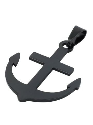 Adeliás Unisex Anhänger aus Edelstahl in schwarz