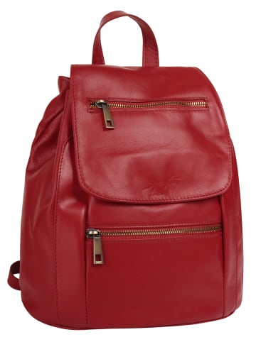 Samantha Look City-Rucksack echt Leder in rot