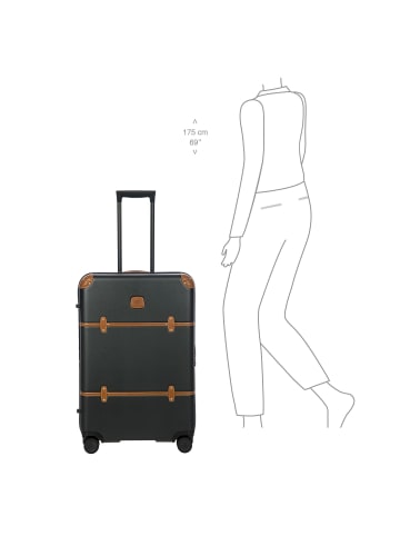 BRIC`s Bellagio 4 Rollen Trolley 70.5 cm mit Dehnfalte schwarz-braun