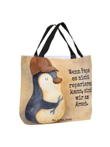 Mr. & Mrs. Panda Strandtasche Wenn Papa es nicht reparieren kann... in Weiß