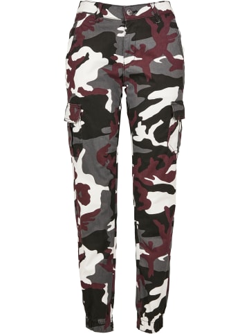 Urban Classics Cargo-Hosen in wine camo