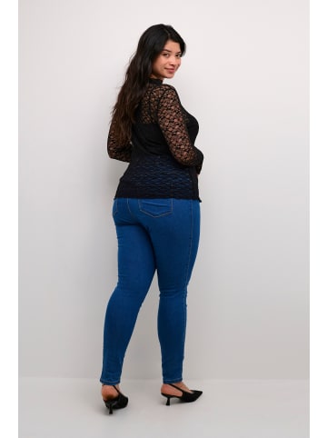 KAFFE curve Langarm-Bluse KCjolina in Black Deep