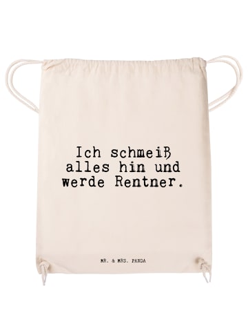 Mr. & Mrs. Panda Jutebeutel Ich schmeiß alles hin... mit Spruch in Creme