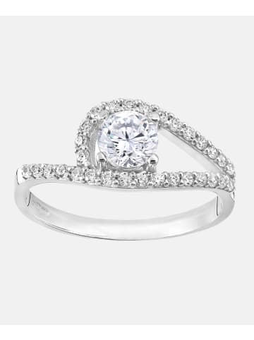 Diamant L'éternel Verlobungsring aus 375 Weißgold mit Zirkonia