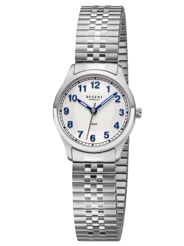 Regent BA-885 Damenuhr mit Zugband Silberfarben