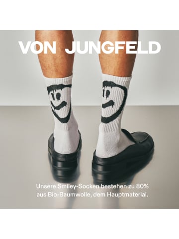 von Jungfeld Tennissocken SMILEY in Weiß
