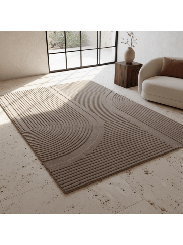 KADIMA DESIGN Teppich Kurzflor Waschbar Boho LAVAREDO Strapazierfähig OEKO-TEX in Beige