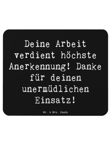Mr. & Mrs. Panda Mauspad Spruch Danke Pflegekraft mit Spruch in Schwarz